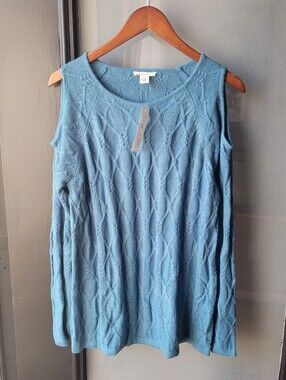 Westbound Cold Shoulder Women's Cable Knit Sweater Size Large Retail $49